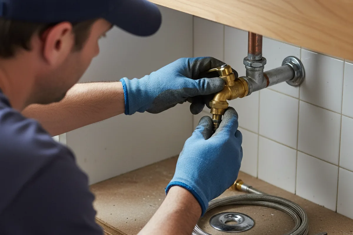 Shutoff valve and fitting work during Faucet and Fixture Repair in Milton